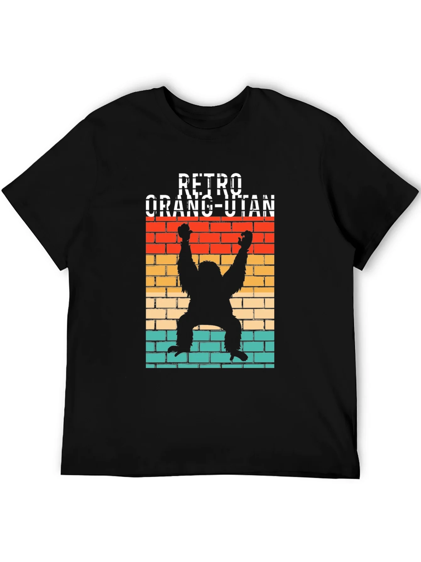 Retro Orangutan Graphic Tee - Vintage Style T-Shirt
