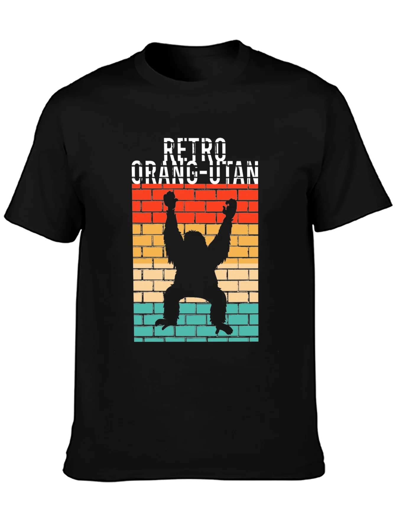 Retro Orangutan Graphic Tee - Vintage Style T-Shirt