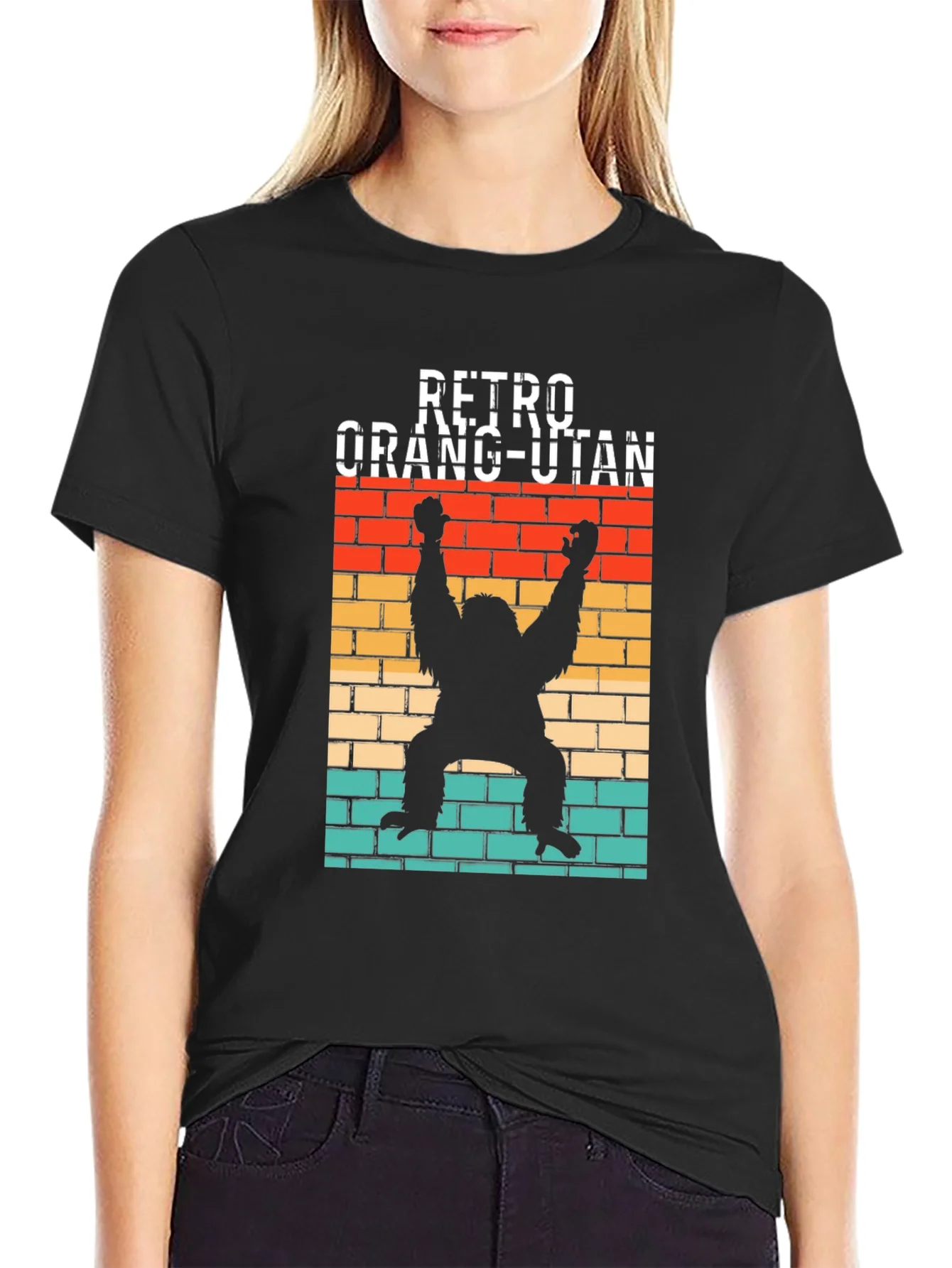 Retro Orangutan Graphic Tee - Vintage Style T-Shirt