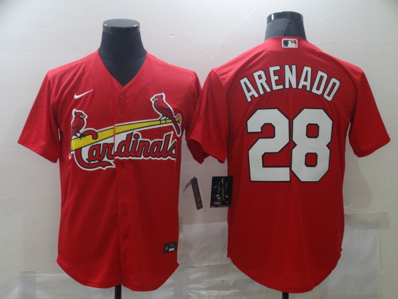 Men's St. Louis Cardinals Nolan Arenado #28 Red Replica Baseball Jersey1