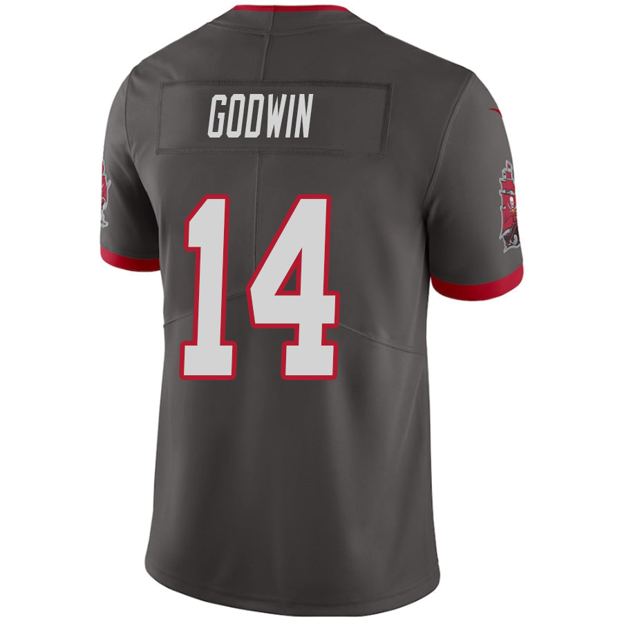#14 Chris Godwin Player TB.Buccaneers pewter Vapor Limited Football Jerseys