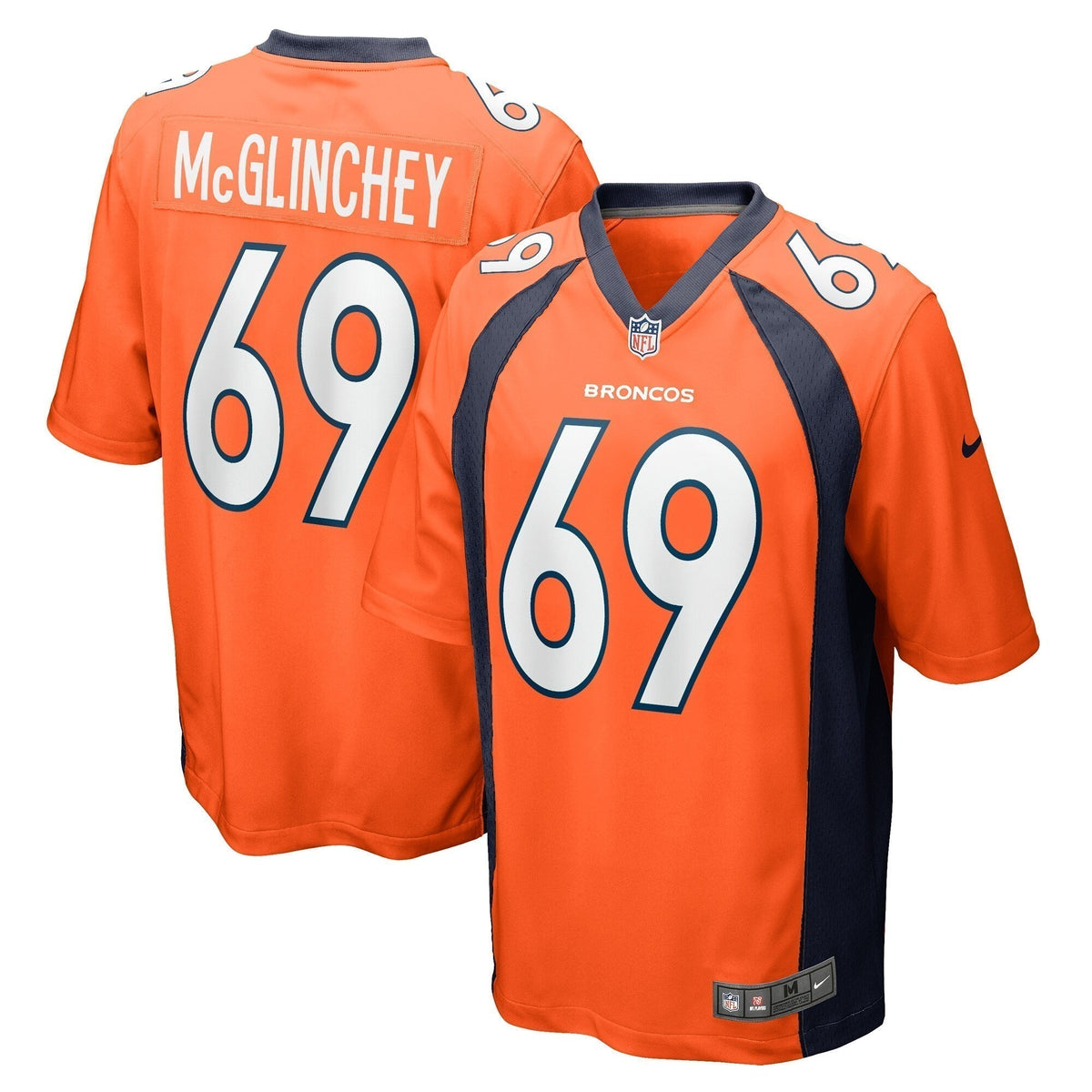 Mike McGlinchey Denver Broncos  Game   Jersey - Orange