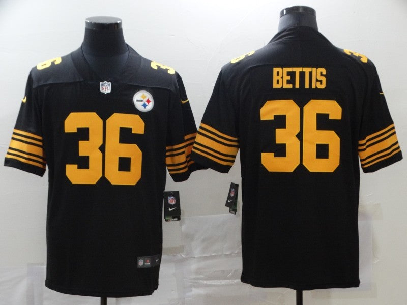 Men's Pittsburgh Steelers Jerome Bettis #36 Black Alternate Legend Jersey1