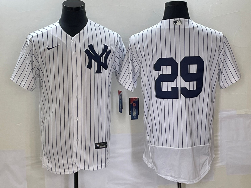 Men's New York Yankees Catfish Hunter #29 White Replica Player Name Jersey1