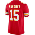 KC.Chiefs #15 Patrick Mahomes Red Stitched Player Jersey Vapor F.U.S.E. Limited Football Jerseys