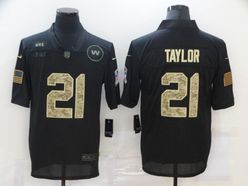 Men's Washington Commanders #21 Sean Taylor Black Player Game Jersey1