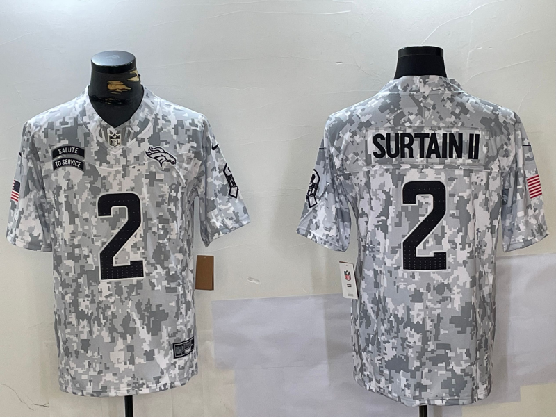 Men's Denver Broncos Patrick Surtain II #2 Arctic Camo 2024 Salute to Service Limited Jersey1