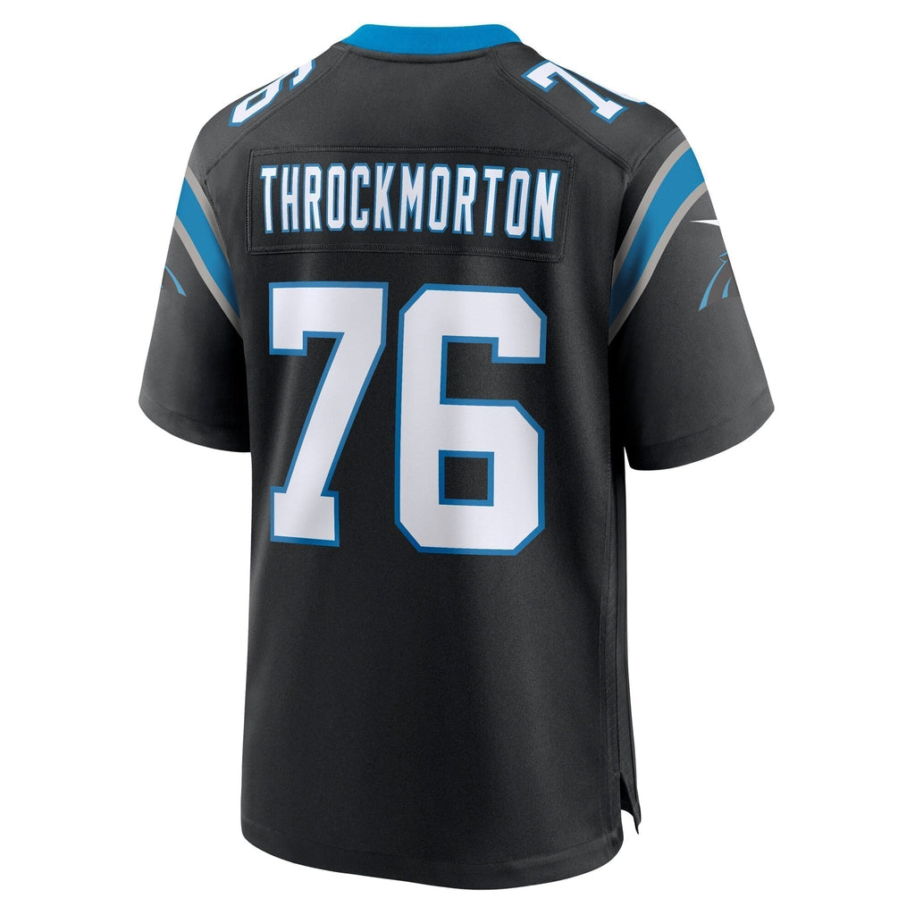 Calvin Throckmorton Carolina Panthers  Team Game Jersey -  Black