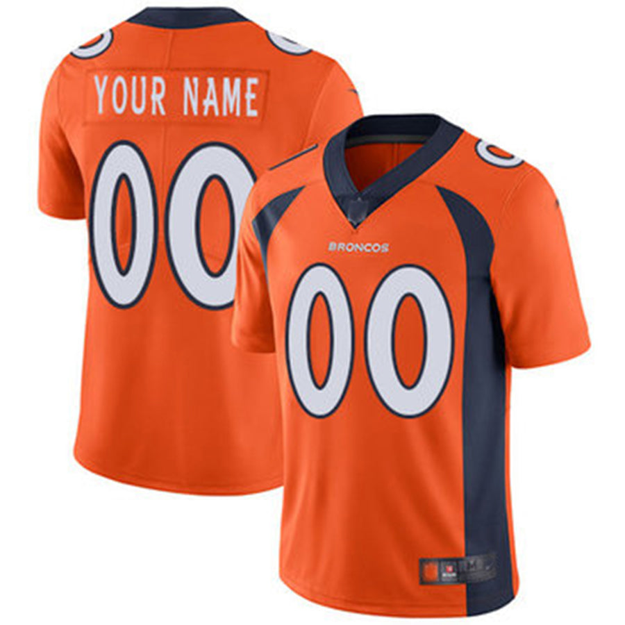 Custom1 Denver Broncos Orange  Vapor Untouchable Player Limited Jersey1 Stitched Jersey1 American Football Jerseys
