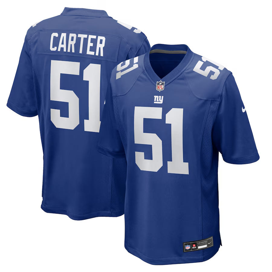New York Giants Abdul Carter  Royal 2025  Draft First Round Pick Game Jersey