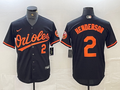 Men's Baltimore Orioles Gunnar Henderson #2 Black Replica Player Jersey1