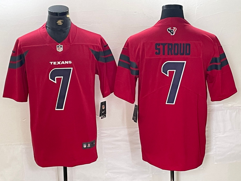 Men's Houston Texans C.J. Stroud #7 Red Alternate Game Jersey