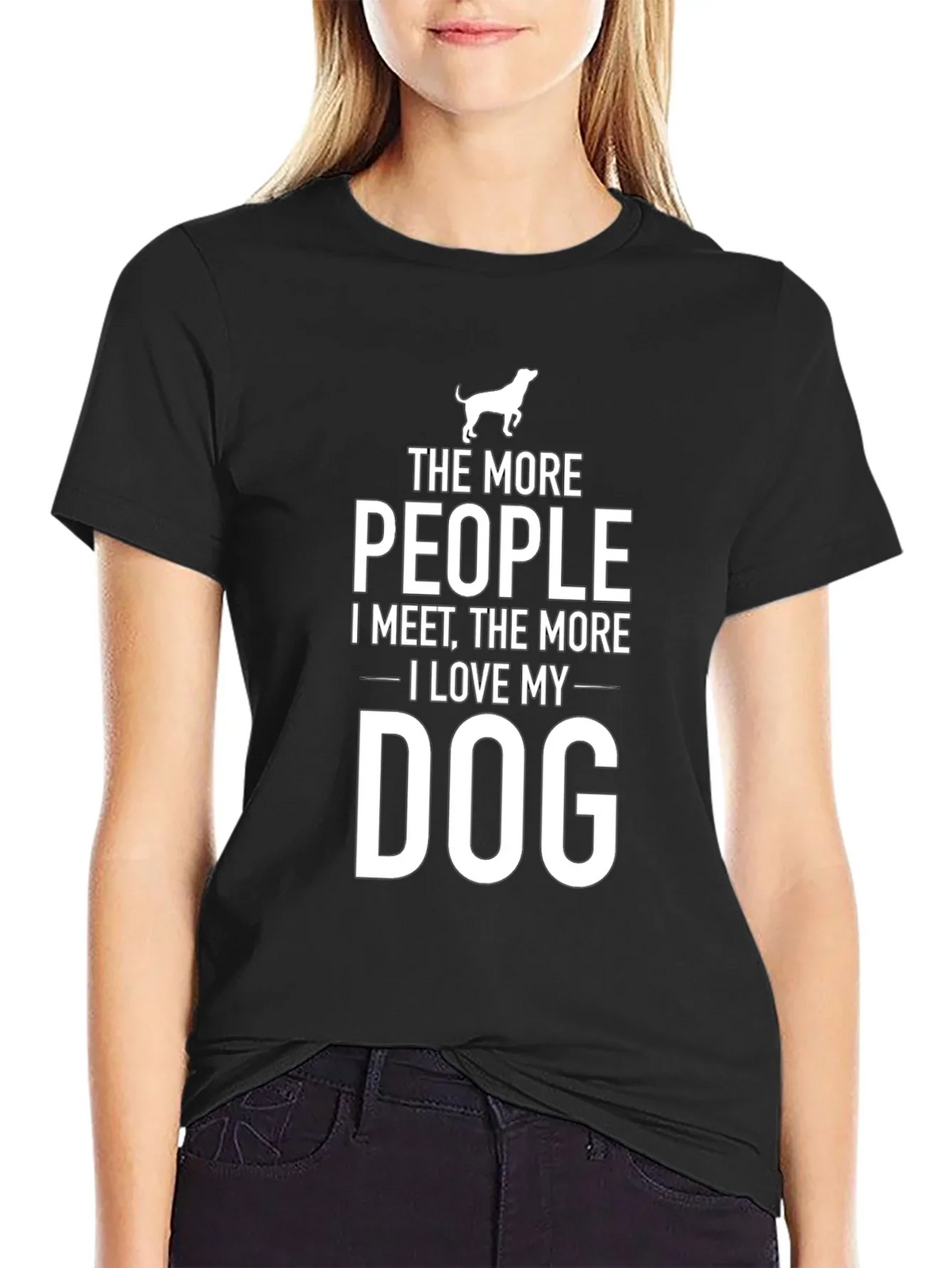 The More People I Meet Dog T-Shirt