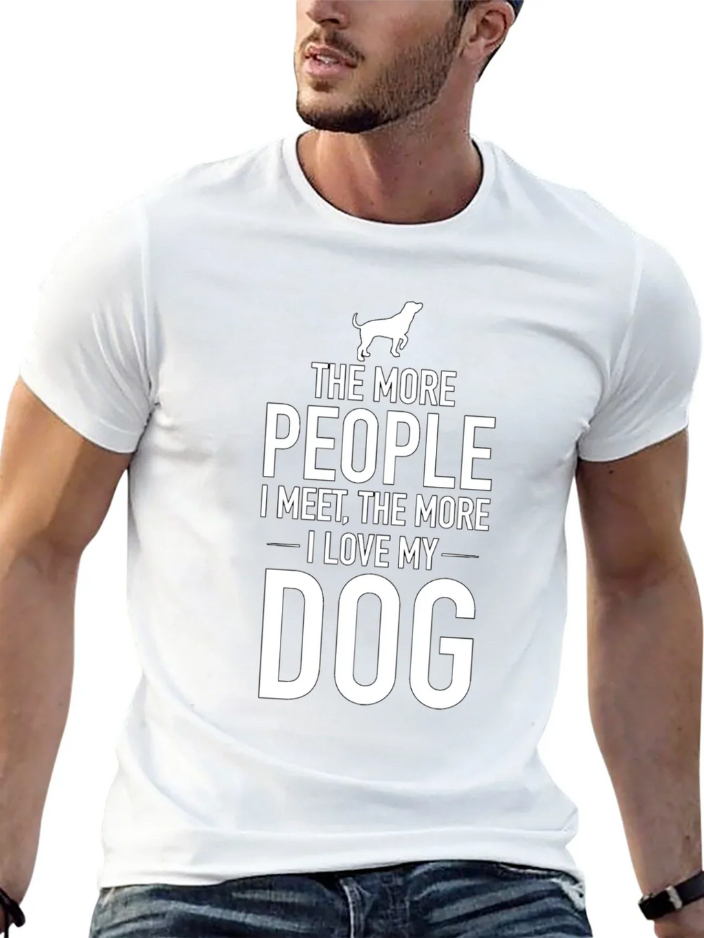 The More People I Meet Dog T-Shirt