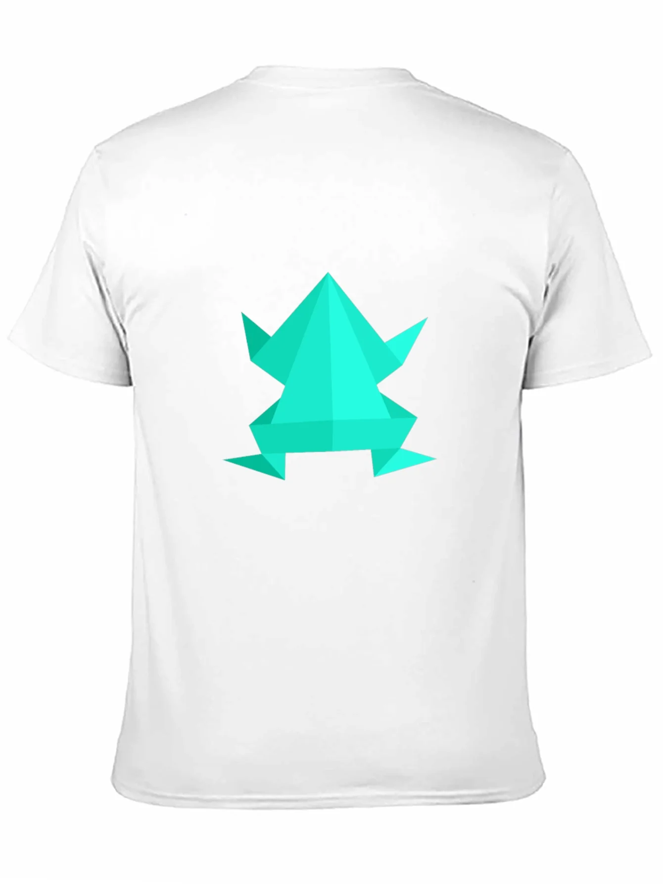 Geometric Frog Graphic Tee - Black Cotton Blend