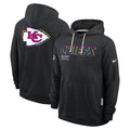 Men's Kansas City Chiefs  Black 2025  Crucial Catch Sideline Standard Issue Dri-FIT Hoodie