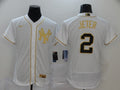 Men's New York Yankees Derek Jeter #2 White Alternate Game Jersey1