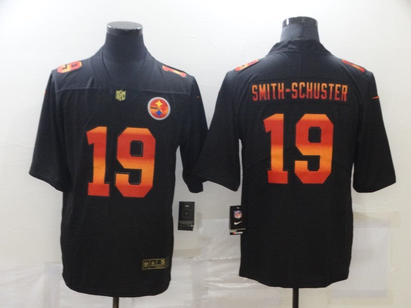 Men's Pittsburgh Steelers JuJu Smith-Schuster #19 Black Alternate Player Jersey1