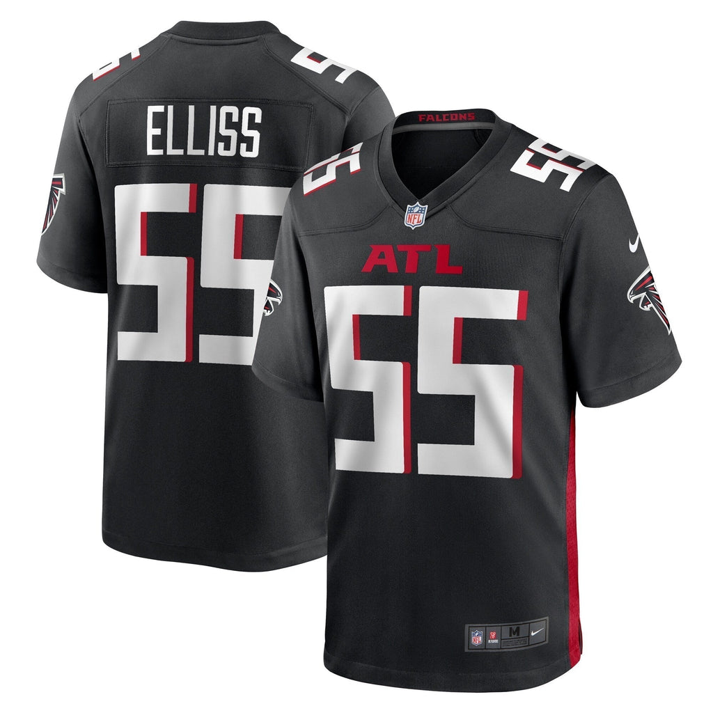 Kaden Elliss Atlanta Falcons  Game   Jersey - Black