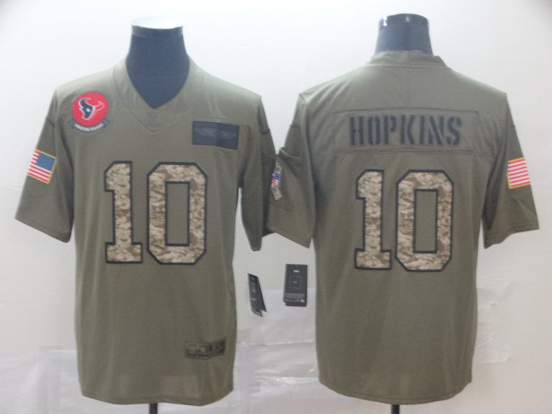 Men's Houston Texans DeAndre Hopkins #10 Brown Game Player Jersey1