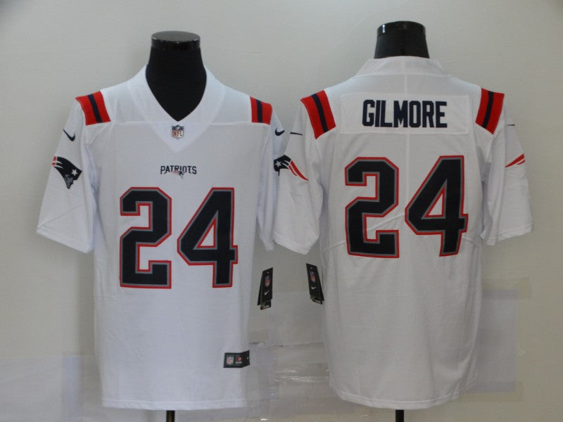 Men's New England Patriots Stephon Gilmore #24 White Game Jersey1