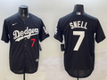 Men's Los Angeles Dodgers Blake Snell #7 Black Alternate Replica Player Jersey