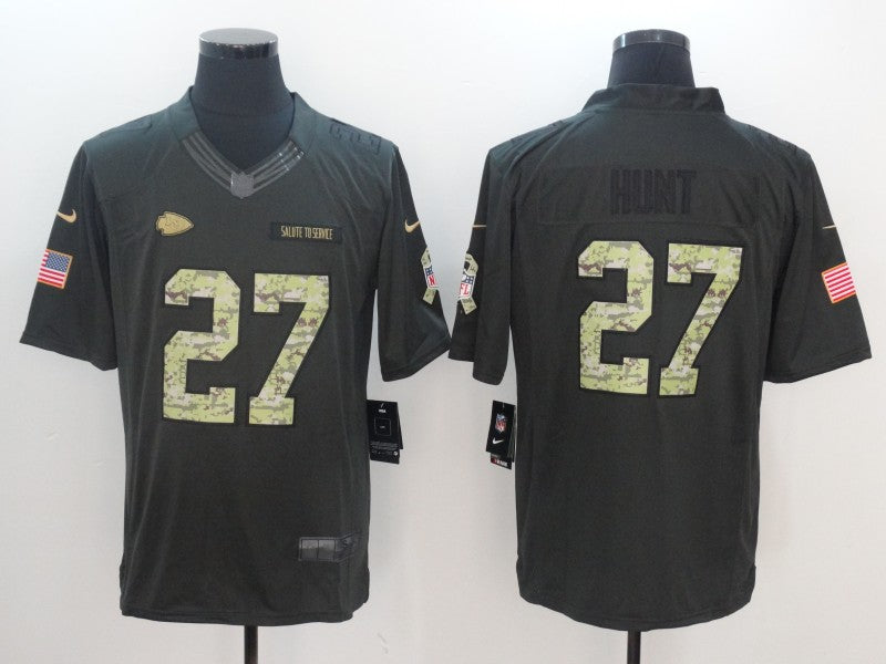 Men's Kansas City Chiefs Karim Hunt #27 Black Game Jersey1