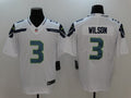 Men's Seattle Seahawks Russell Wilson #3 White Game Jersey