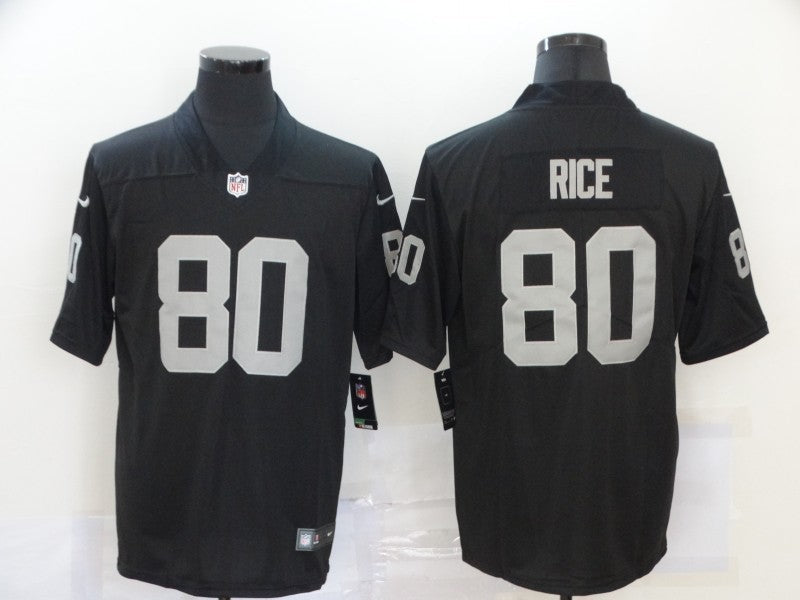 Men's Las Vegas Raiders Jerry Rice #80 Black Game Jersey1