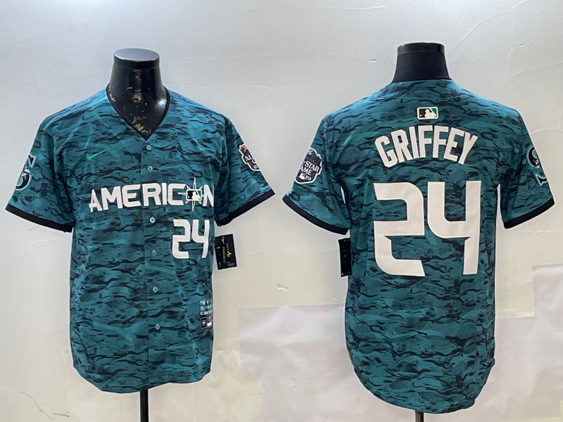 Men's American League Ken Griffey Jr. #24 Teal 2023  All-Star Game Limited Player Jersey1