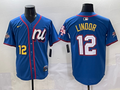 Men's National League Francisco Lindor #12 Blue 2025 All-Star Edition Limited Player Jersey