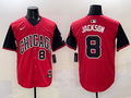 Men's Chicago White Sox Bo Jackson #8 Red/Black 2025 City Connect Limited Player Jersey1