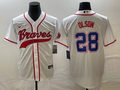 Men's Atlanta Braves Matt Olson #28 White Replica Player Jersey1 Joint Edition