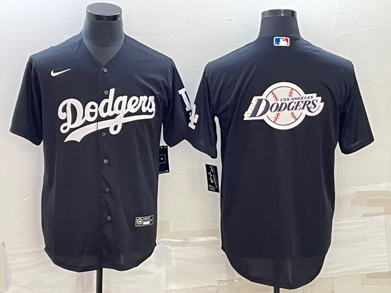 Men's Los Angeles Dodgers Black Collection Player Jersey1
