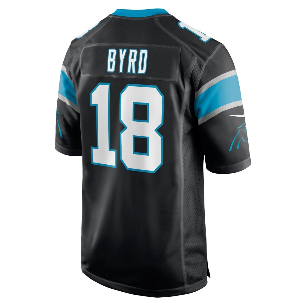 Damiere Byrd Carolina Panthers  Game   Jersey - Black