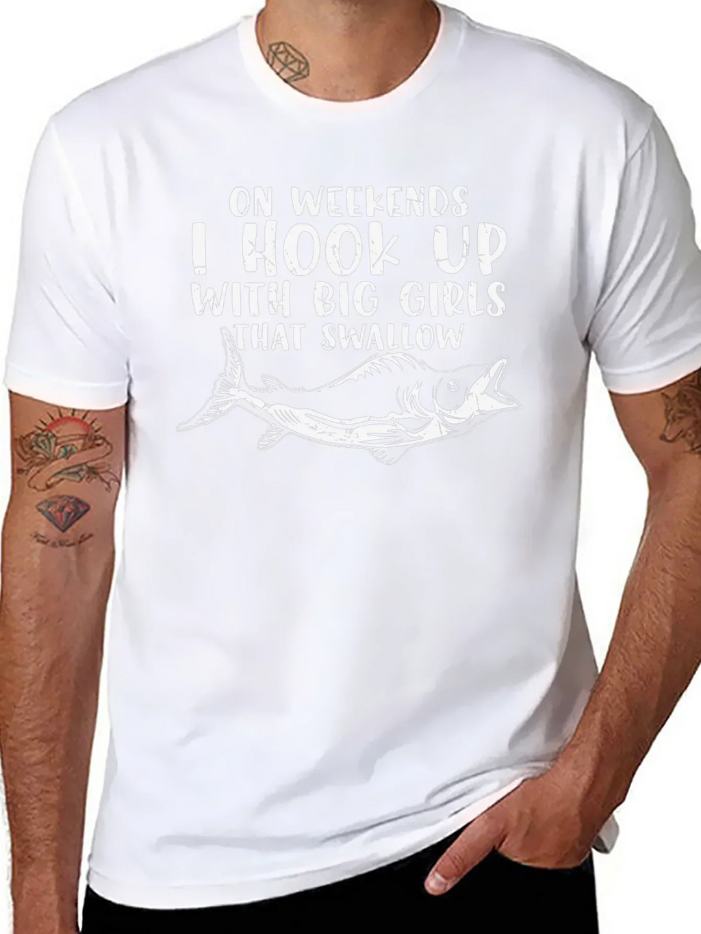 Hook Up Big Girls Fishing T-Shirt