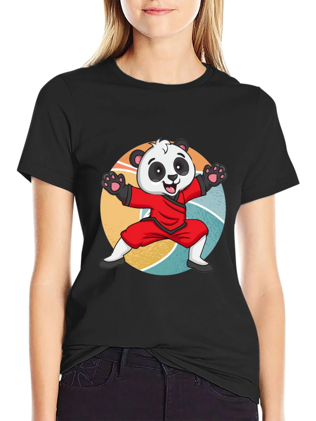 Martial Arts Panda T-Shirt: Cute Kung Fu Bear Tee