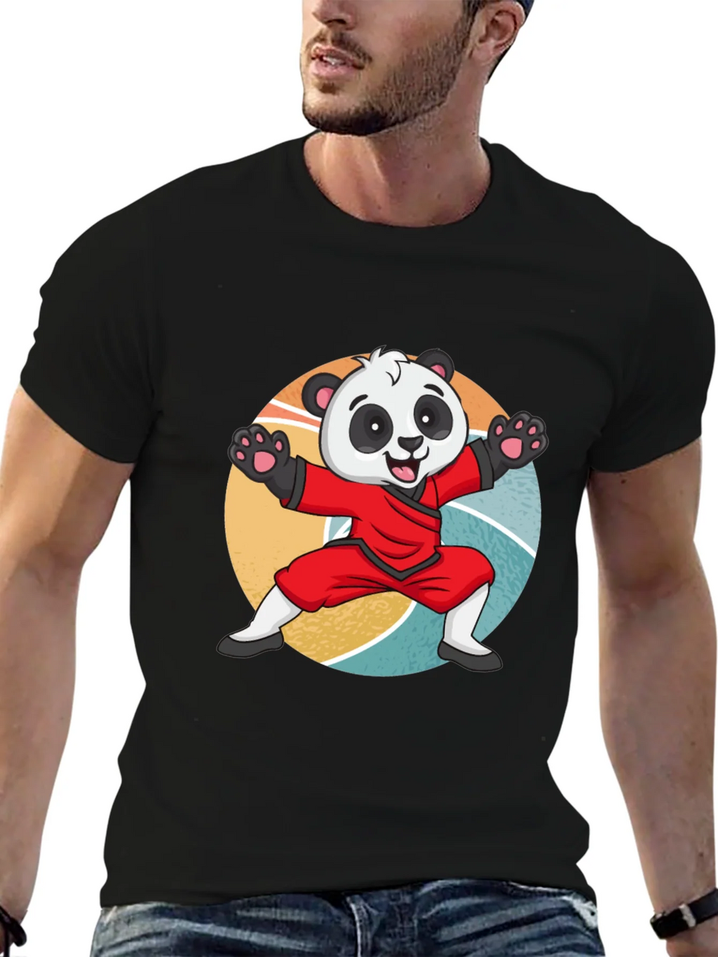 Martial Arts Panda T-Shirt: Cute Kung Fu Bear Tee