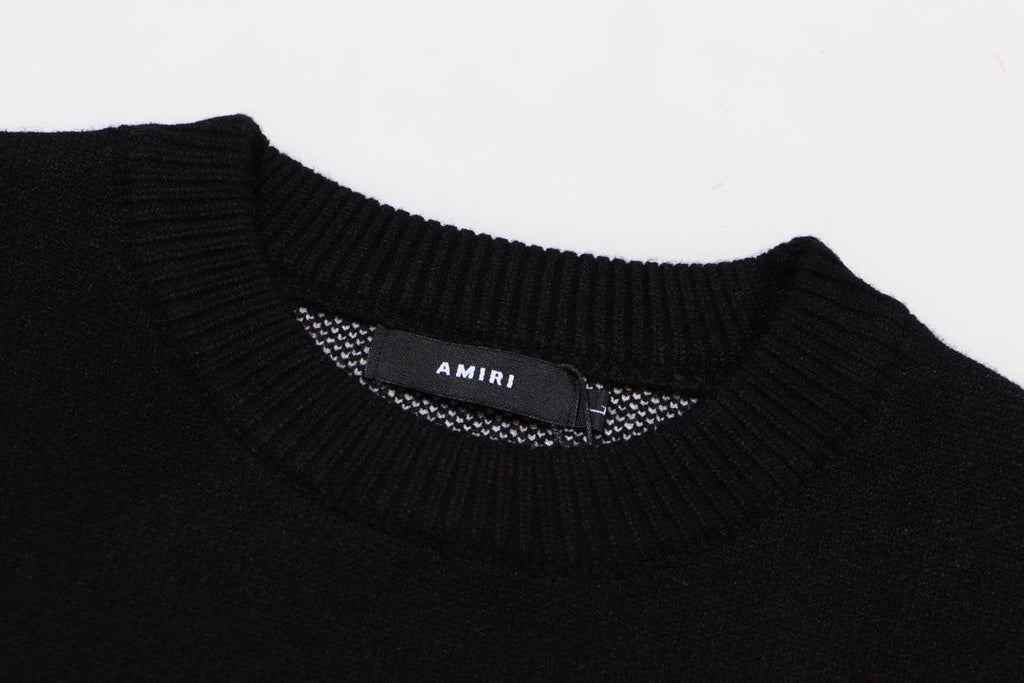 AMIRI 2024 Bew Sweater With Large 22-letter logo on back-Black