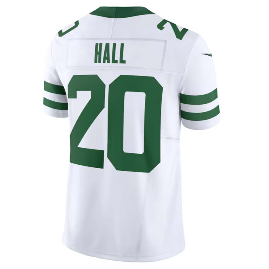 NY.Jets #20 Breece Hall Player White Vapor F.U.S.E. Limited Football Jerseys