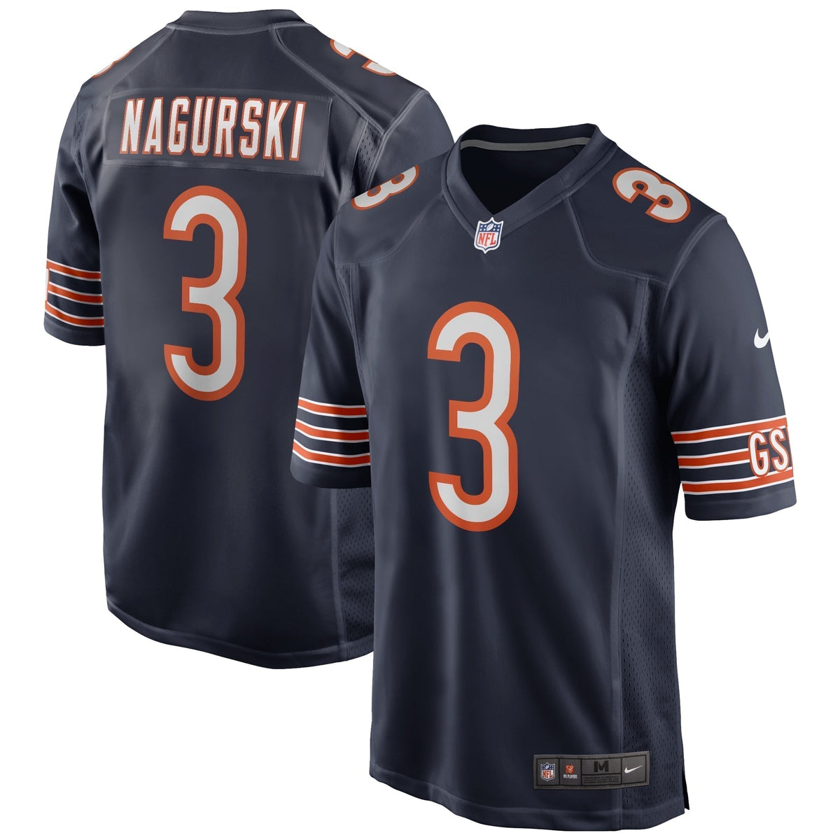 Bronko Nagurski Chicago Bears  Game Retired   Jersey - Navy