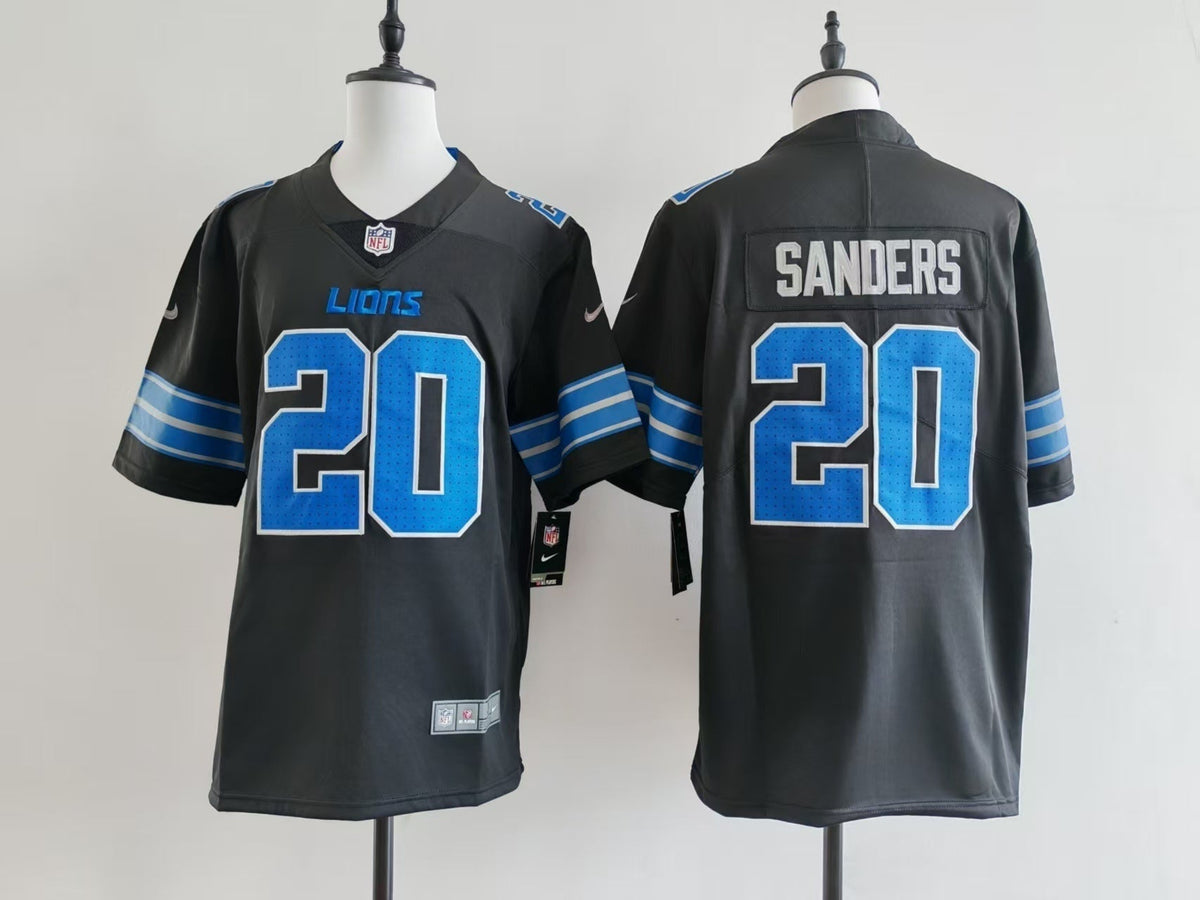Men's Detroit Lions Barry Sanders Jersey -  Black