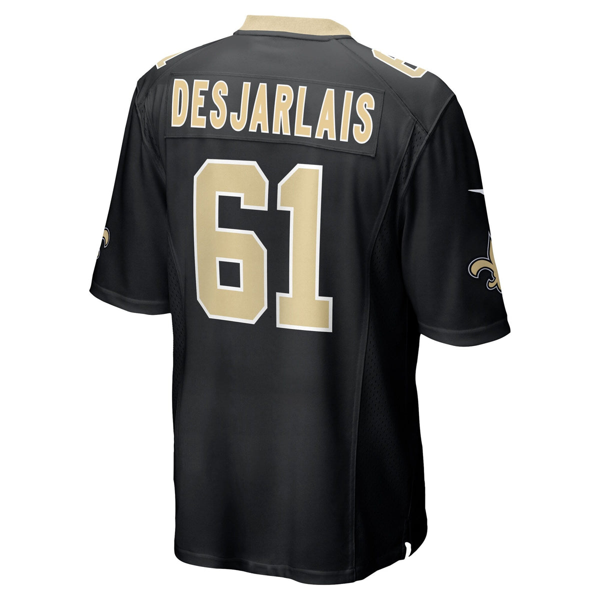Drew Desjarlais New Orleans Saints  Game   Jersey - Black