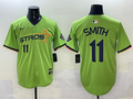 Men's Houston Astros Cam Smith #11 Green 2025 City Connect Limited Player Jersey