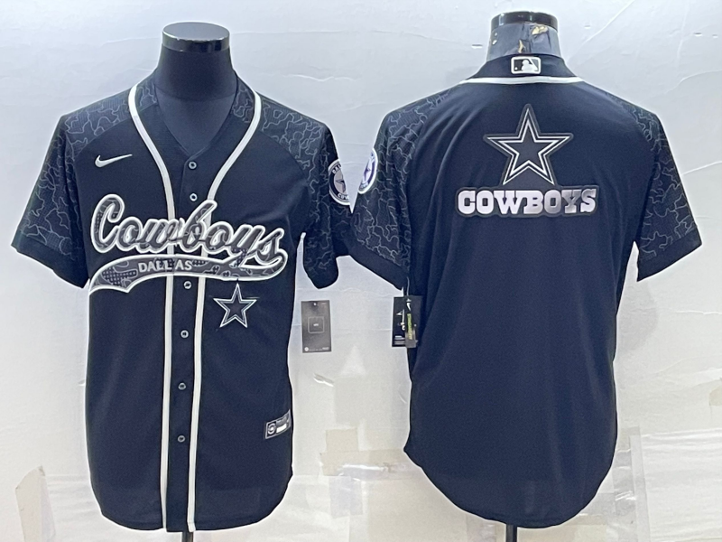 Men's Dallas Cowboys Black RFLCTV Limited Jersey1