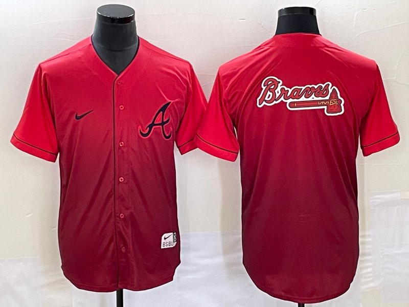 Men's Atlanta Braves Red Replica Player Jersey1