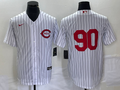 Men's Cincinnati Reds #90 White 2022  at Field of Dreams Game Authentic Player Jersey