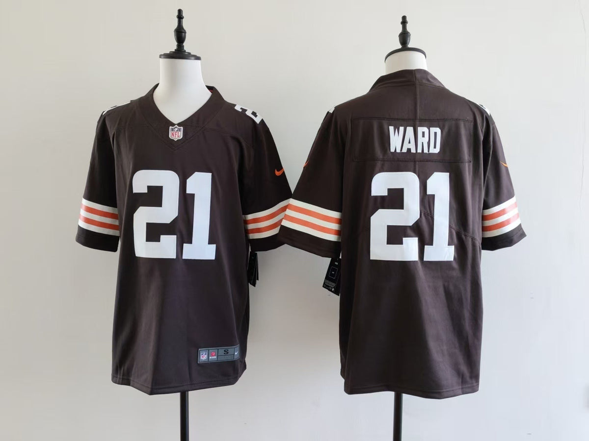 Men's Cleveland Browns Denzel Ward Jersey-Brown