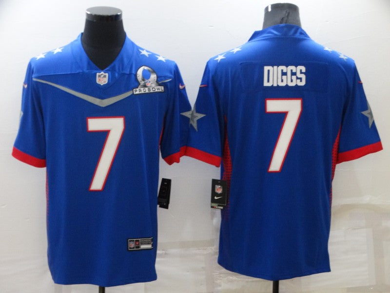 Men's Dallas Cowboys Trevon Diggs #7 Blue ALL STAR Game Jersey1