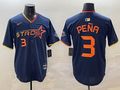 Men's Houston Astros Jeremy Pena #3 Navy 2025 City Connect Limited Player Jersey